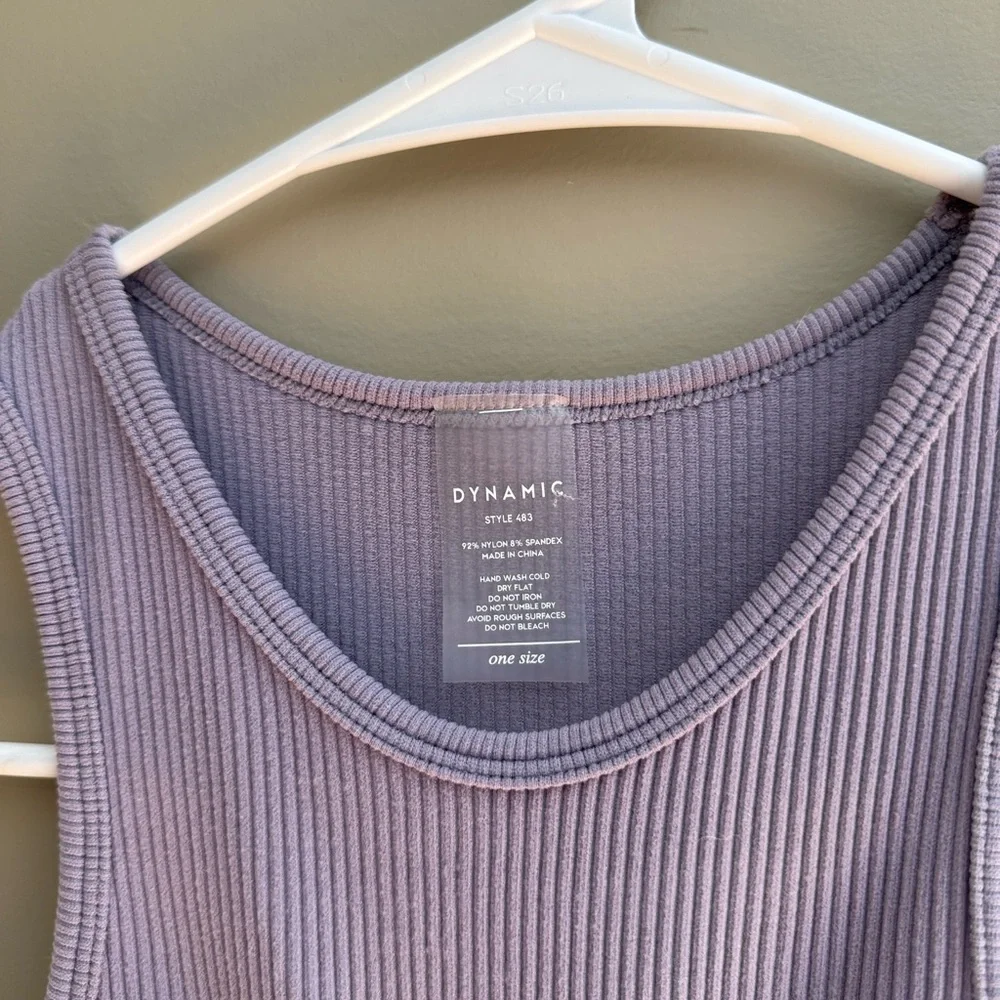 Lavender Ribbed Tank Top - Picture 2 of 4